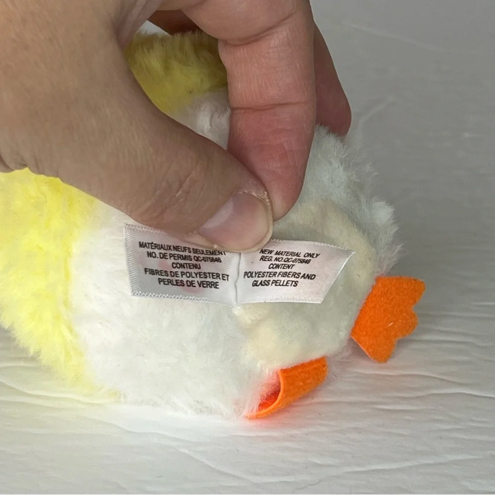 TY Puffies Eggy Beanie Ball Chick Easter Spring Beanbag Plush